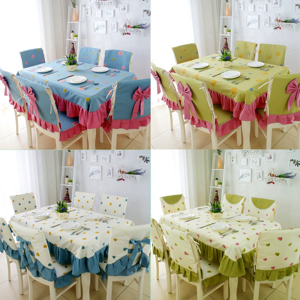 High Quality Cotton Dining Table Cloth Chair Cover Stereoscopic Embroidered Table Cover cupboard Coffee Table Furniture Cover AS